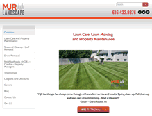 Tablet Screenshot of mjrlandscape.com